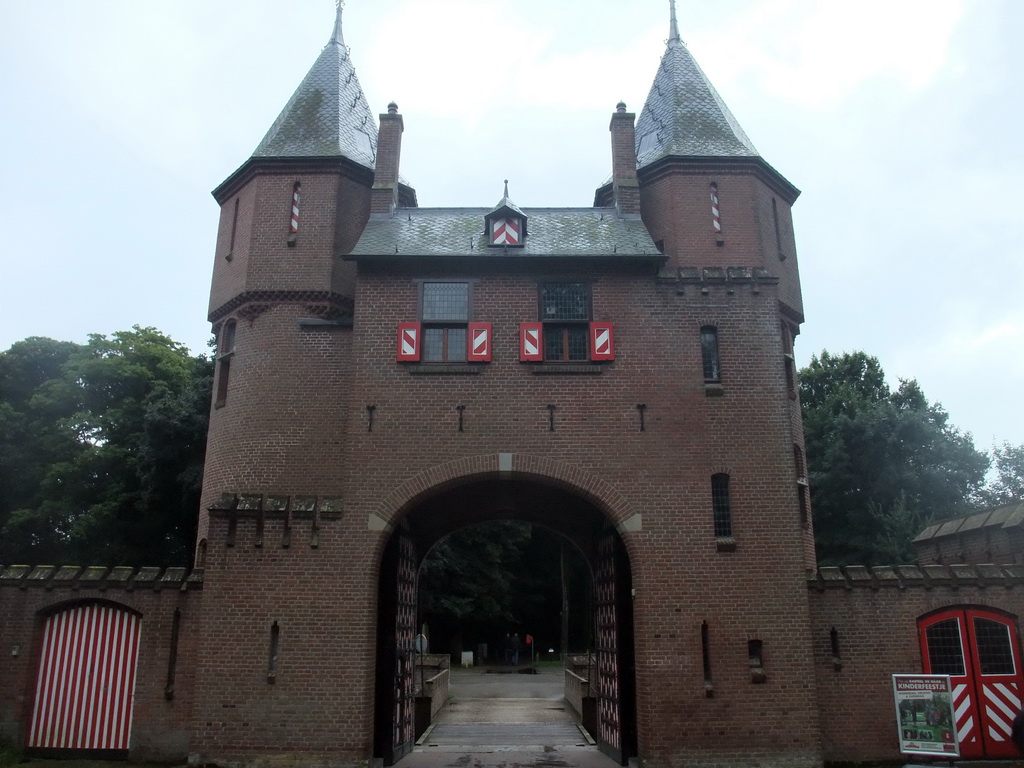 Back side of the entrance gate to the De Haar Castle grounds at the Bochtdijk street