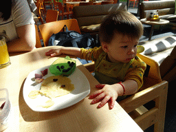 Max having lunch at the Museumcafé Centraal restaurant