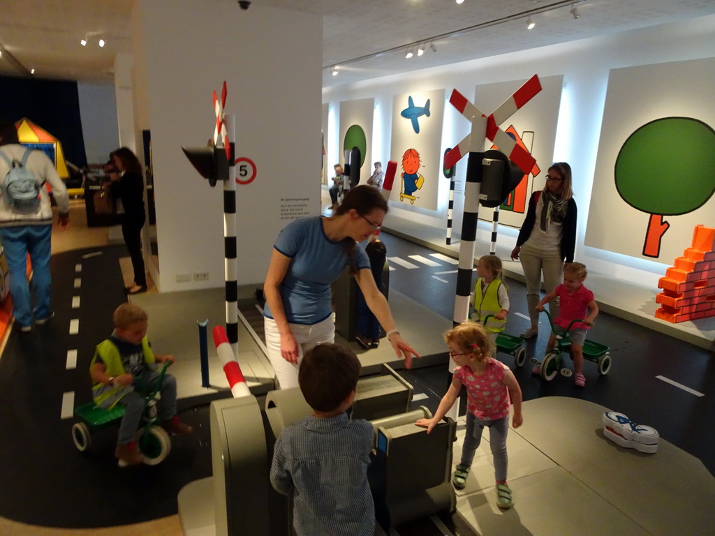 Rail crossing at the Traffic Room at the upper floor of the Nijntje Museum