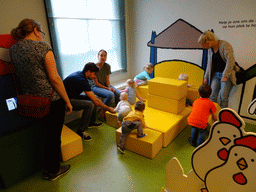 Max at a playing corner at the Animal Room at the upper floor of the Nijntje Museum