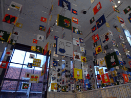 Nijntje books hanging on the ceiling of the Exhibit Room at the ground floor of the Nijntje Museum