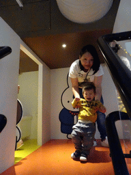 Miaomiao and Max on top of the staircase at Nijntje`s House at the ground floor of the Nijntje Museum