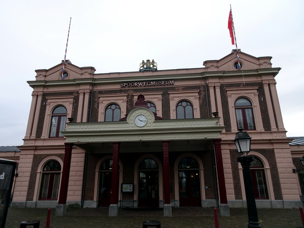 Front of the Maliebaanstation building of the Spoorwegmuseum at the Maliebaanstation square