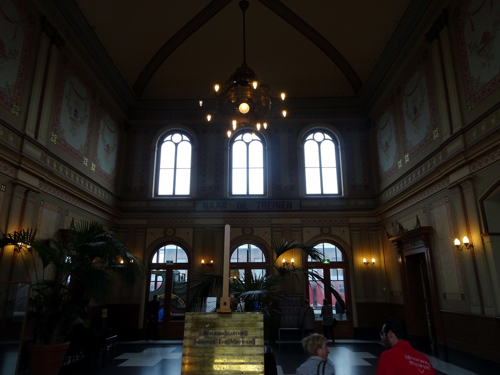 Interior of the main hall of the Maliebaanstation building of the Spoorwegmuseum