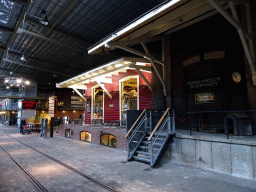 The Loods Nijverdal room and the Spoorwinkel De Loods souvenir shop at the Werkplaats hall of the Spoorwegmuseum