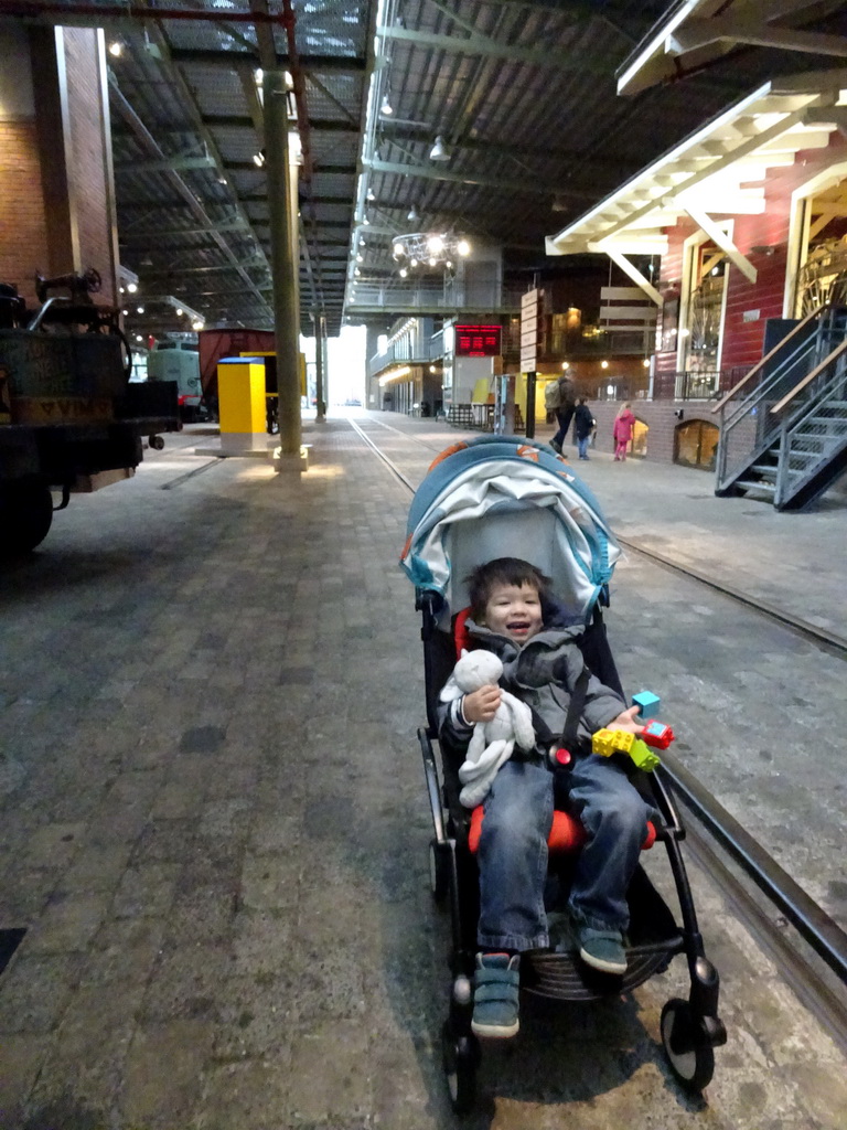 Max at the Werkplaats hall of the Spoorwegmuseum