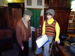 Wax statues at Opa`s Museum at the Spoorwegmuseum