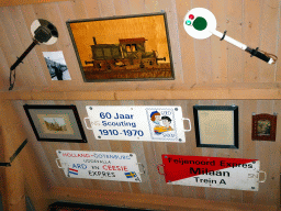 Old train items at Opa`s Museum at the Spoorwegmuseum