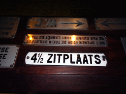 Old train signs at Opa`s Museum at the Spoorwegmuseum