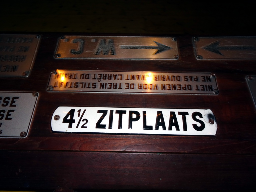 Old train signs at Opa`s Museum at the Spoorwegmuseum