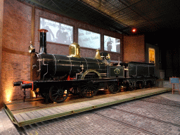 Old train at the `Treinen door de Tijd` exhibition at the Werkplaats hall of the Spoorwegmuseum