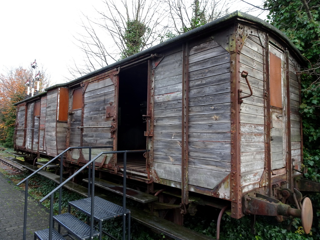 Train used for the transport of Jews, at the exterior Werkterrein area of the Spoorwegmuseum