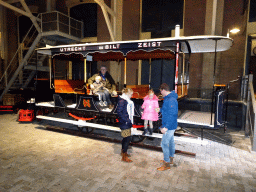 Old tram in front of the Loods Nijverdal room at the Werkplaats hall of the Spoorwegmuseum