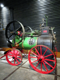 Old locomotive in front of the Grote Ontdekking attraction at the Werkplaats hall of the Spoorwegmuseum