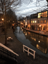 The Oudegracht canal, at sunset