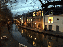The Oudegracht canal, at sunset