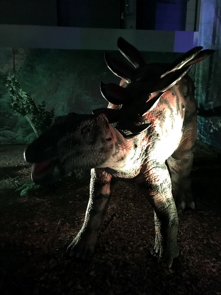 Stegosaurus statue at the World of Dinos exhibition at the Jaarbeurs building