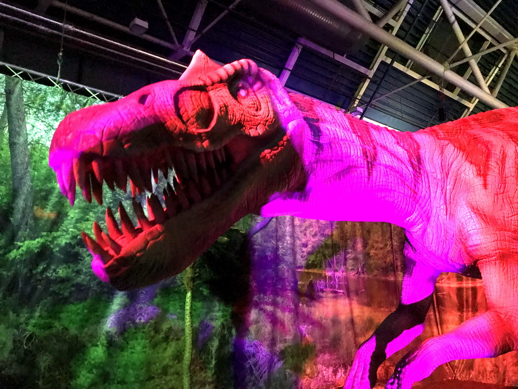 Carnotaurus statue at the World of Dinos exhibition at the Jaarbeurs building