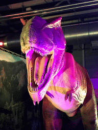 Tyrannosaurus Rex statue at the World of Dinos exhibition at the Jaarbeurs building