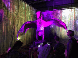 Confuciusornis statue at the World of Dinos exhibition at the Jaarbeurs building