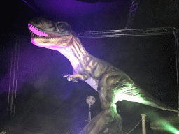 Tyrannosaurus Rex statue at the World of Dinos exhibition at the Jaarbeurs building