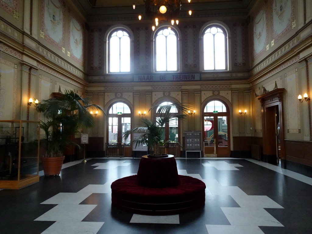 Interior of the main hall of the Maliebaanstation building of the Spoorwegmuseum