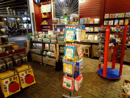 Interior of the Spoorwinkel De Loods souvenir shop at the Werkplaats hall of the Spoorwegmuseum