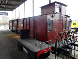 Old train at the exterior Werkterrein area of the Spoorwegmuseum