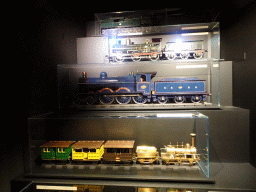 Scale models of trains at the Modellenmagazijn exhibition at the Spoorwegmuseum