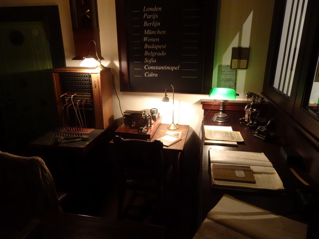 Office at the lobby at the Droomreizen attraction at the Werkplaats hall of the Spoorwegmuseum