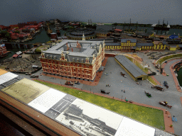 Scale model of the Amsterdam Central Railway Station area of around 1900 at the Droomreizen attraction at the Spoorwegmuseum