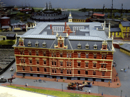 Scale model of the former headquarters of the Hollandsche IJzeren Spoorweg-Maatschappij (HSM) of around 1900 at the Droomreizen attraction at the Spoorwegmuseum