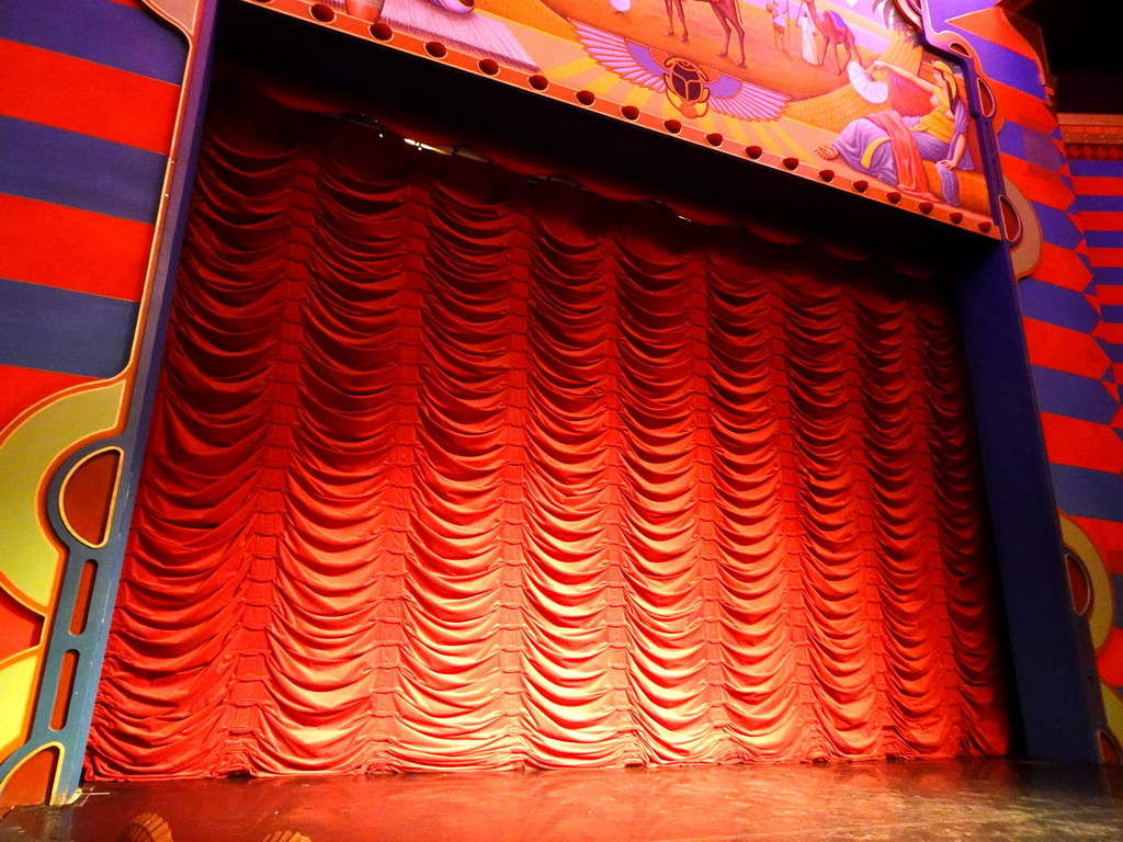 Stage of the Stoomtheater at the Droomreizen attraction at the Spoorwegmuseum, right before the show