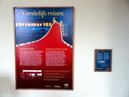 Information about travelling in royal style at the right hallway of the Maliebaanstation building of the Spoorwegmuseum