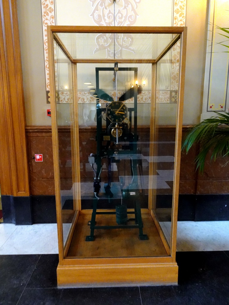 Clock in the main hall of the Maliebaanstation building of the Spoorwegmuseum