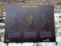 Map of Historical Utrecht, at the southwest side of the Domkerk church
