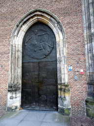 Entrance gate at the west side of the Domkerk church at the Domplein square