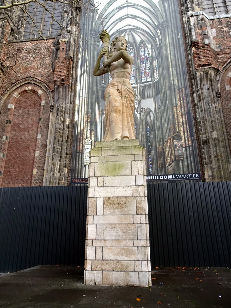 Resistance Monument in front of the Domkerk church at the Domplein square