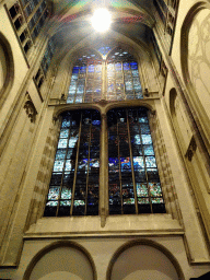 Stained glass windows at the north transept of the Domkerk church