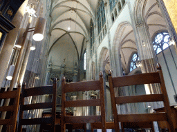 Apse, nave and organ, viewed through a window at the southeast side of the ambulatory at the Domkerk church
