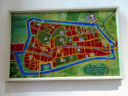 Map of Utrecht in the Middle Ages at the east side of the Domkerk church