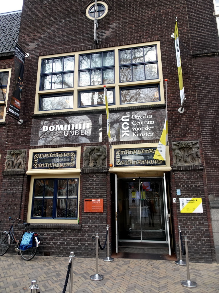 Front of the DomUnder exhibition building at the Domplein square