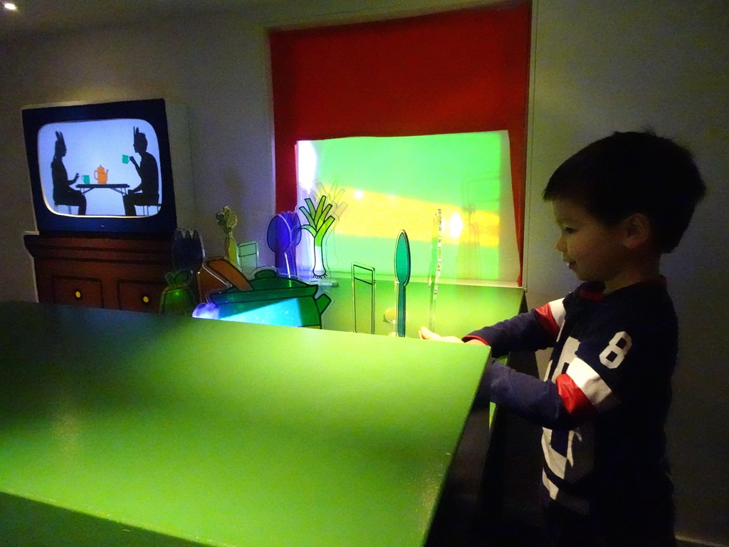 Max in the living room of Nijntje`s House at the ground floor of the Nijntje Winter Museum