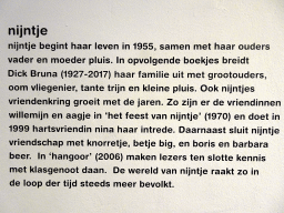 Information on Nijntje at the ground floor of the Nijntje Winter Museum