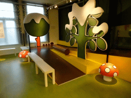 Interior of the picnic area at the upper floor of the Nijntje Winter Museum