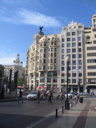 The crossing of the Carrer d`Alacant and Carrer de Xàtiva streets