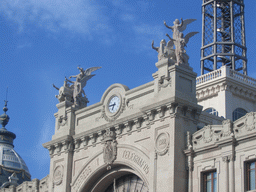 Facade of the Post Office at the Plaça de l`Ajuntament square