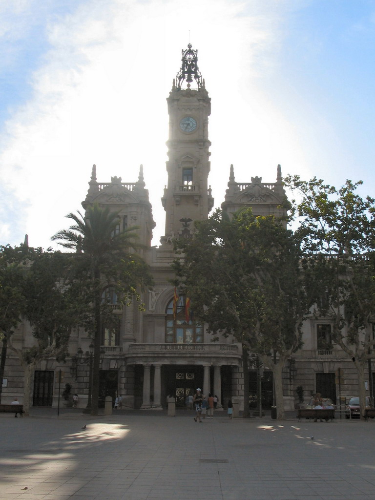 Front of the City Hall at the Plaça de l`Ajuntament square
