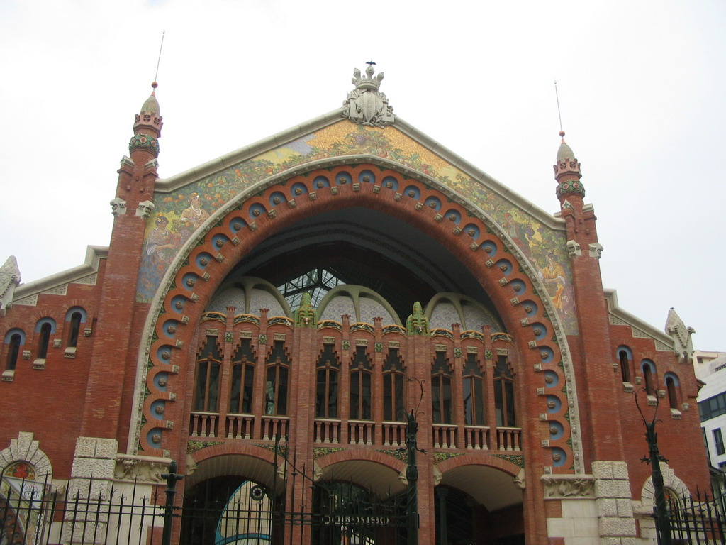 West side of the Mercado de Colón market at the Carrer de Jorge Juan street