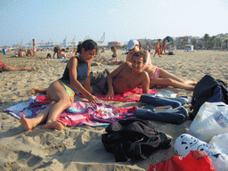 Our friends at the beach at the east side of Valencia